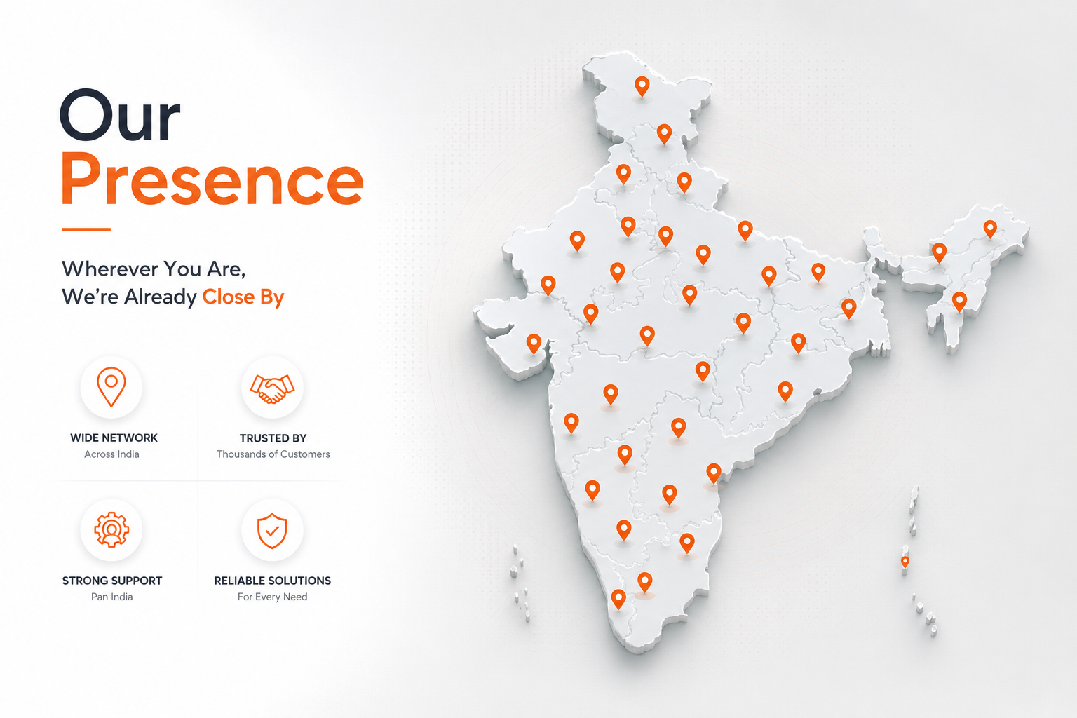 Map of locations served